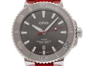 Thumbnail von Oris Aquis Date Ref.01 733 77304153 2022 Full Set wie Neu Vintage Aquis Date Kautschuk Faltschließe