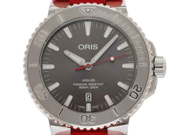  Oris Aquis Date Ref.01 733 77304153 2022 Full Set wie Neu Vintage Aquis Date Kautschuk Faltschließe 