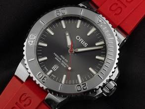 Thumbnail von Oris Aquis Date Ref.01 733 77304153 2022 Full Set wie Neu Vintage Aquis Date Kautschuk Faltschließe