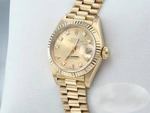 Thumbnail von Rolex Lady-Datejust Gelbgold 750 Diamanten Automatik 18kt Yellow Gold Damen President-band Chronometer Oyster