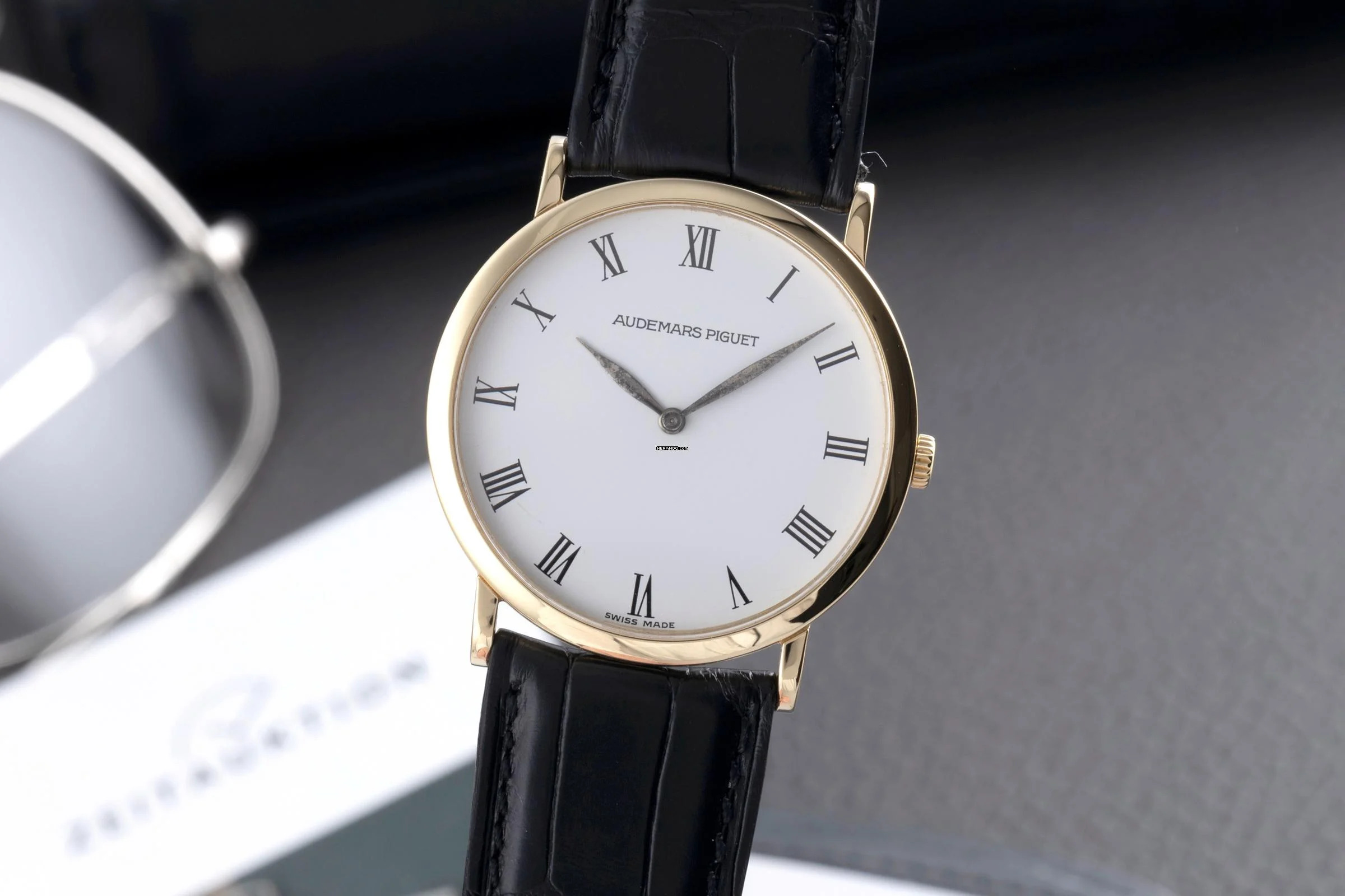  Audemars Piguet Classique 18k (0,750) Gold Gelbgold Handaufzug Herrenuhr Box 