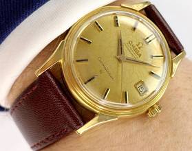 Thumbnail von Omega Constellation Solid Gold Vollgold De Luxe Vintage Automatic Automatik 14394 14393