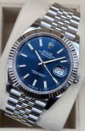  Rolex Datejust 41 41mm 126334 Blue Dial Jubilee Like New Condition Full Set 8/2022 