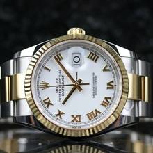 Thumbnail von Rolex Datejust 36 Steel Gold - White Roman - New - Fullset - 12/2025