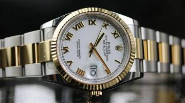 Thumbnail von Rolex Datejust 36 Steel Gold - White Roman - New - Fullset - 12/2025