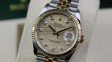 Thumbnail von Rolex Datejust 36 Steel Gold - Motif Diamond - like New - Fullset - 04/2023