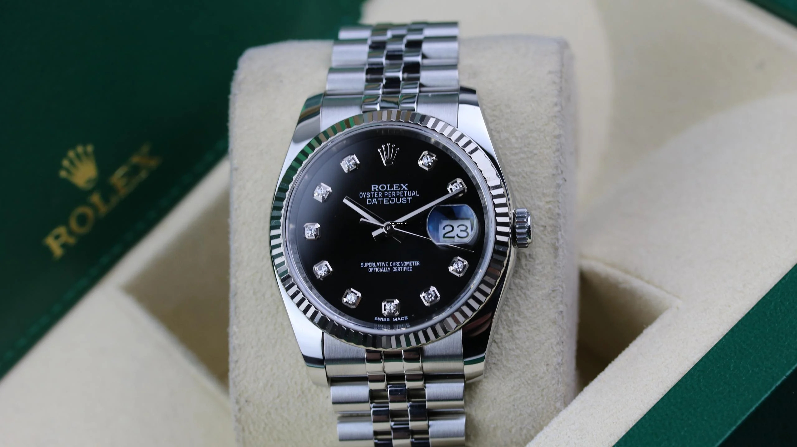 Thumbnail von Rolex Datejust 36 Jubilee - Black Diamond - like New - Fullset - 06/2014