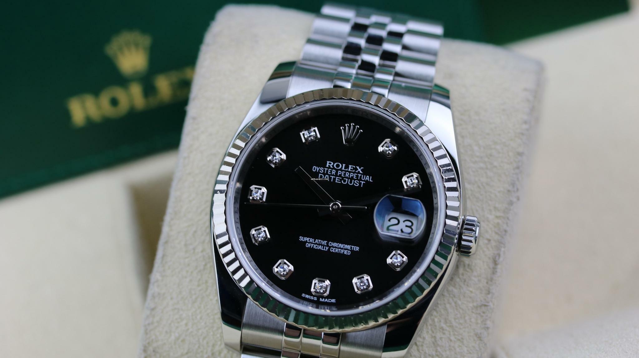 Thumbnail von Rolex Datejust 36 Jubilee - Black Diamond - like New - Fullset - 06/2014