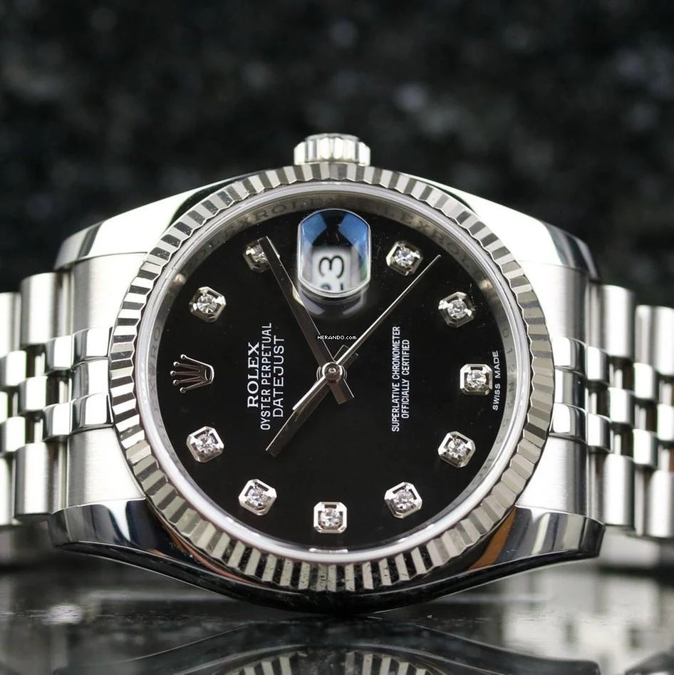 Thumbnail von Rolex Datejust 36 Jubilee - Black Diamond - like New - Fullset - 06/2014
