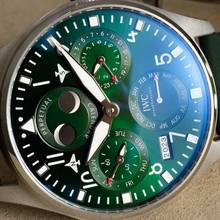 Thumbnail von IWC Große Fliegeruhr Big Pilot's Watch Perpetual Calendar Green NEW FULL SET