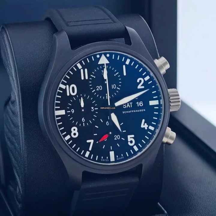  IWC Fliegeruhr Chronograph Top Gun Pilot's Watch Chronograph 41 Top Gun NEW FULL SET 