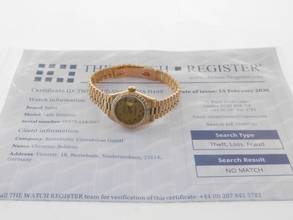 Thumbnail von Rolex Lady-Datejust 18 Kt Gelbgold im Top Zustand Strammes Band Römisches Z.B. Brillantlünette langes Band