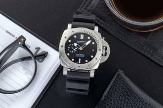 Thumbnail von Panerai Luminor Submersible Automatik Herrenuhr Ref. PAM00973 B&P
