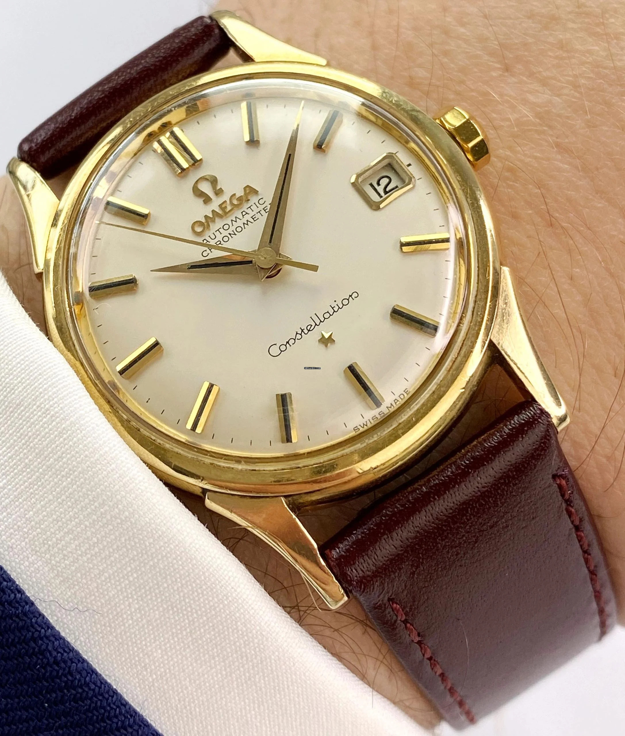 Omega Constellation Solid Gold Vollgold Vintage Automatic Automatik 14393 14393