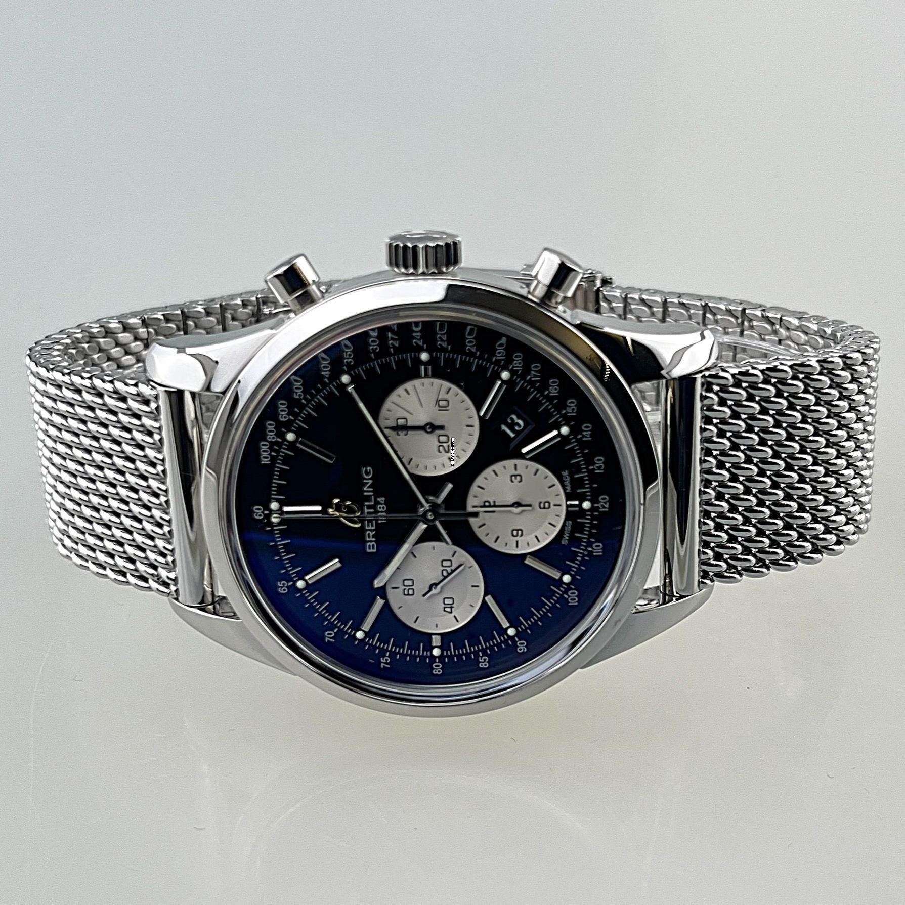 Thumbnail von Breitling Transocean Chronograph Caliber 01 limited Edition XXXX/2000 Ref. AB0151-018 Stahl Stahl Full Set NOS ungetragen (teilverklebt) EK 06/2011 Erstbesitz