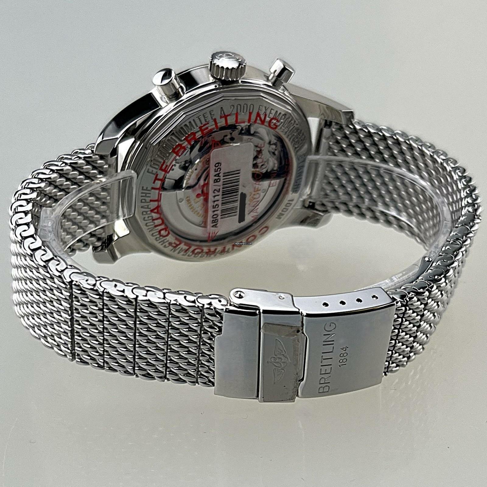 Thumbnail von Breitling Transocean Chronograph Caliber 01 limited Edition XXXX/2000 Ref. AB0151-018 Stahl Stahl Full Set NOS ungetragen (teilverklebt) EK 06/2011 Erstbesitz