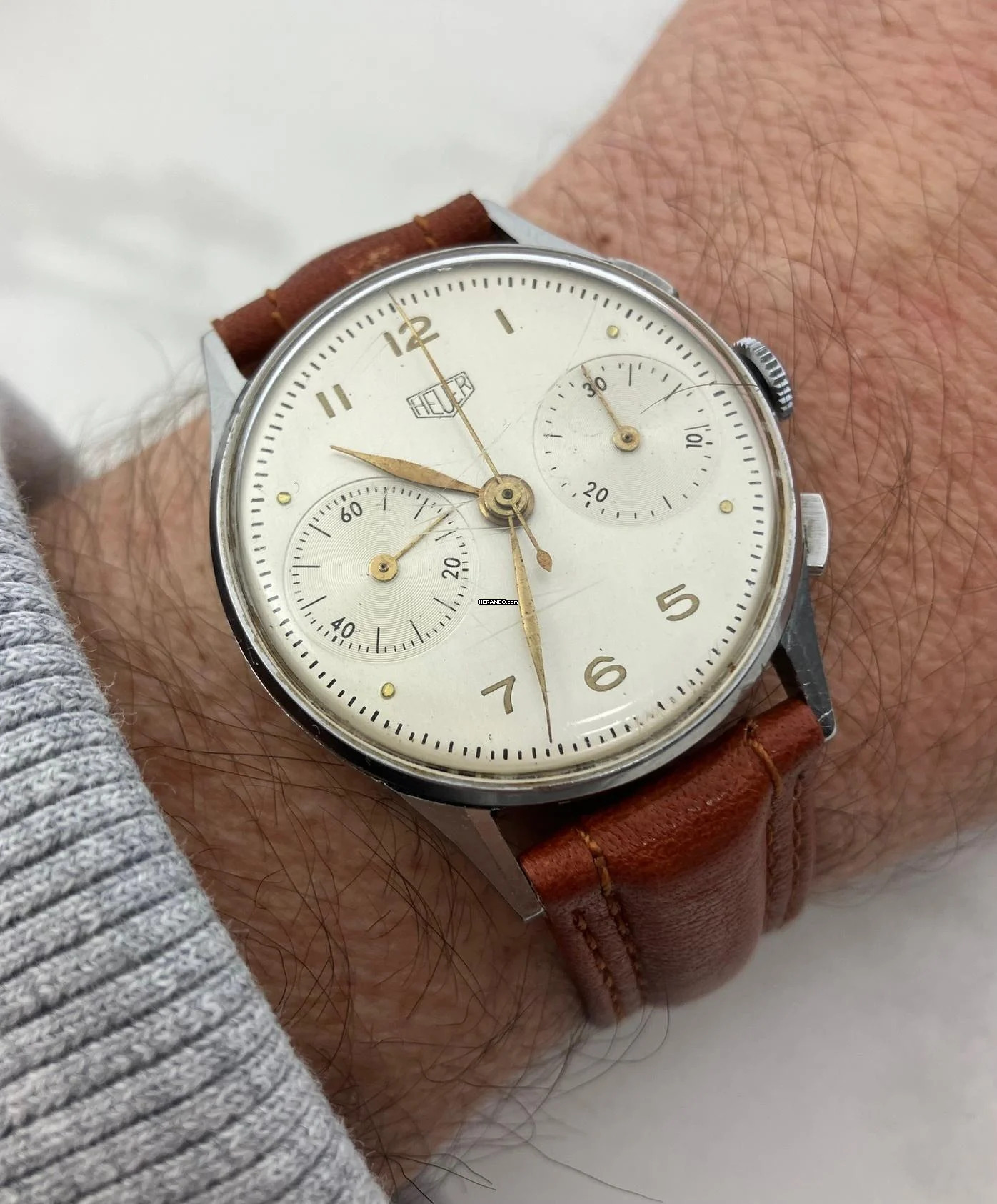 Thumbnail von Heuer Ed Heuer Big Eye Chrono Cal. 22