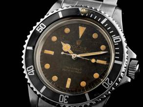 Thumbnail von Rolex Submariner (No Date) Ref.5513 1966 Full Set Original Unpoliert Submariner No Date Bart Simpson flat 4 Tropical Dial