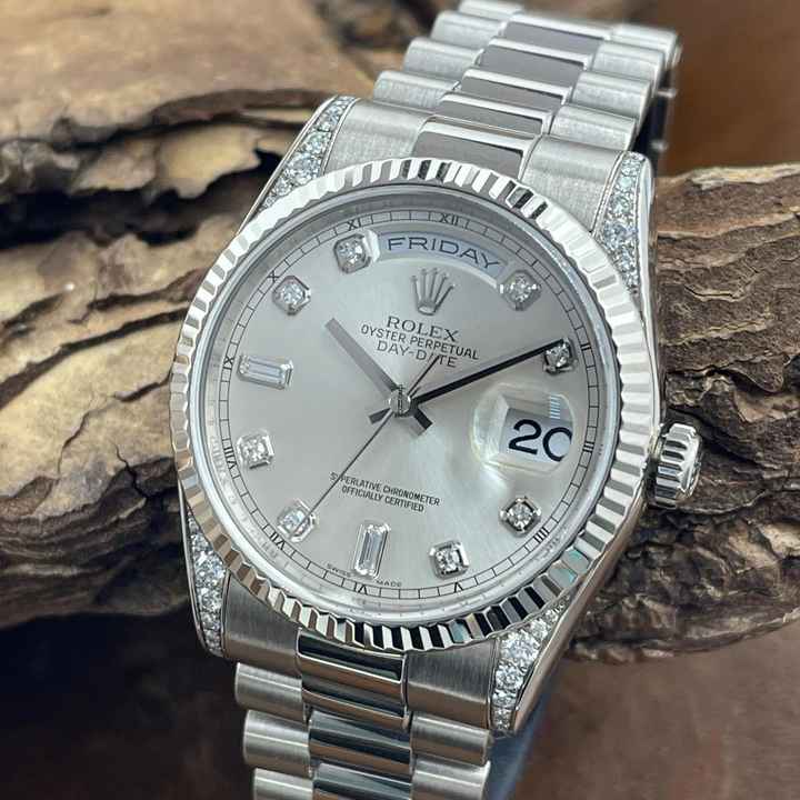  Rolex Day-Date 36 Day-Date 36 Dia - 750er Weißgold - FULLSET 2010 - Ref. 118339 