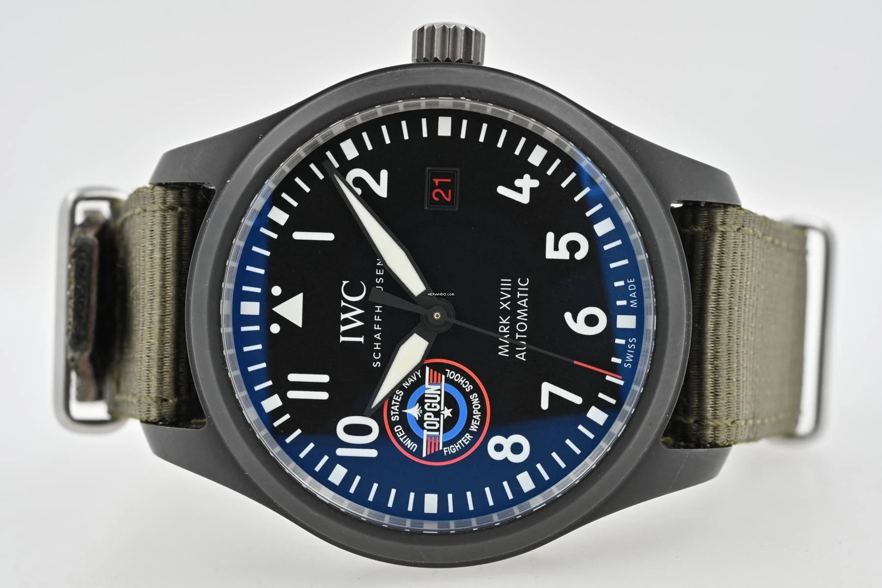  IWC Fliegeruhr Mark XVIII Pilot Watch Top Gun SFTI IW324712 