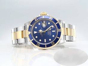Thumbnail von Rolex Submariner Date 16613 T Stahl Gelbgold 750 2008 Automatik Stainless Steel 18kt Yellow Gold Oyster-band Chronometer Blue Dial