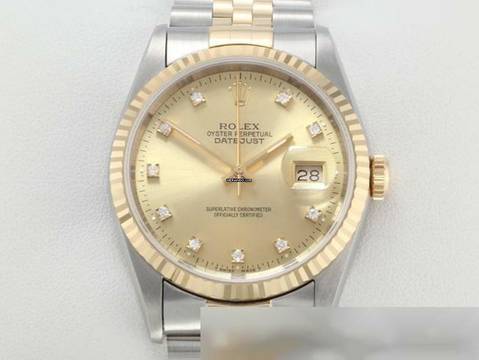  Rolex Datejust 36 36mm 16233 1997 Diamanten Stahl Gelbgold 750 Automatik Stainless Steel 18kt Yellow Gold Jubilé-band Chronometer Oyster 