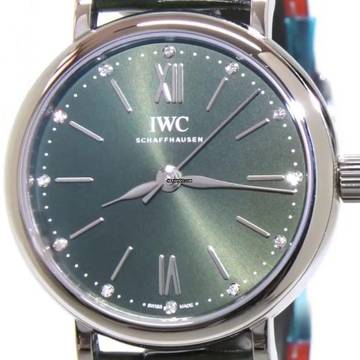  IWC Portofino Automatic 34 Automatic Green Dial Ladies Portofino NEW FULL SET 