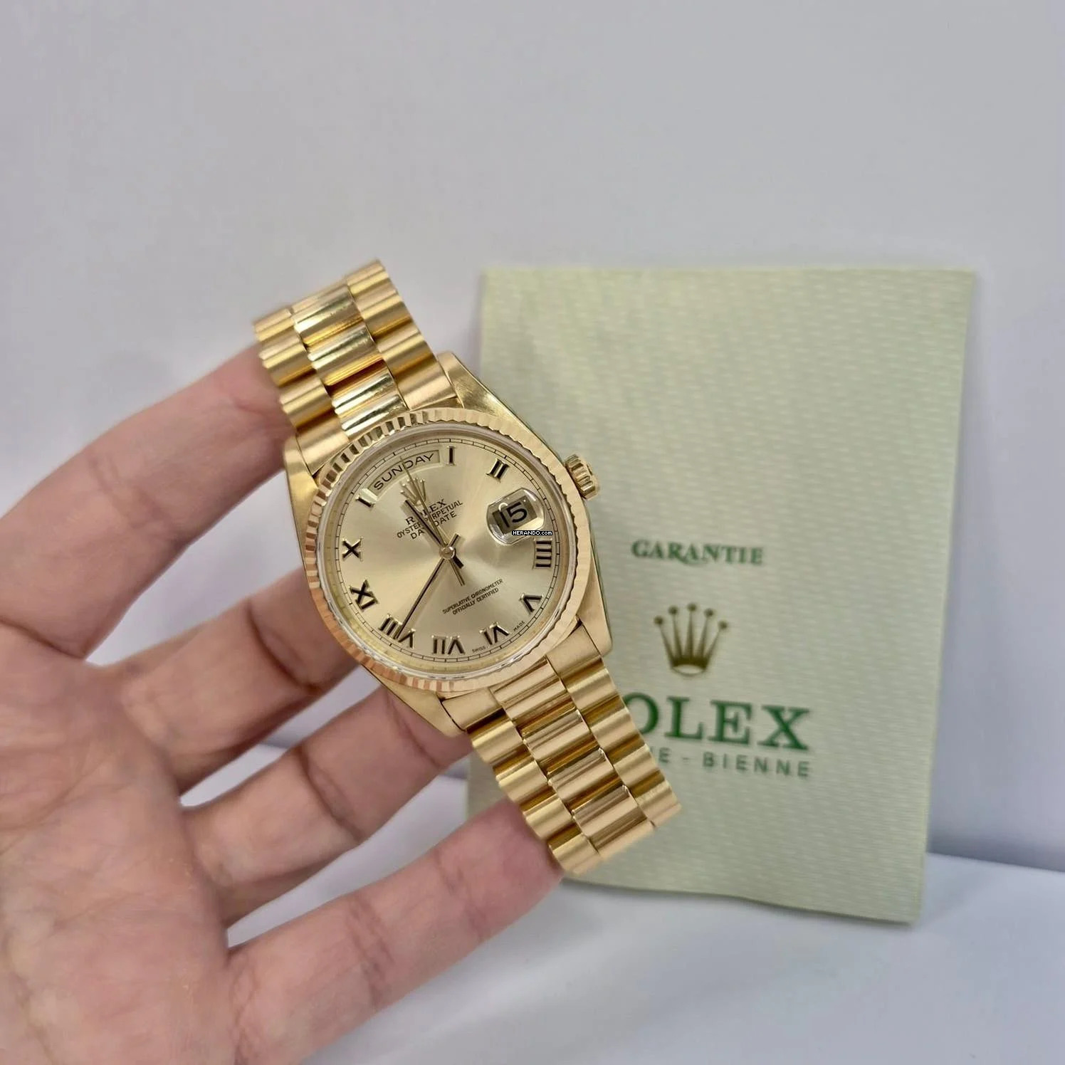  Rolex Day-Date 36 36mm Presidente Full Gold Automático Completo 