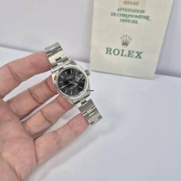  Rolex Oyster Perpetual Lady Date Lady-Datejust 26mm Full Steel Automático Completo 