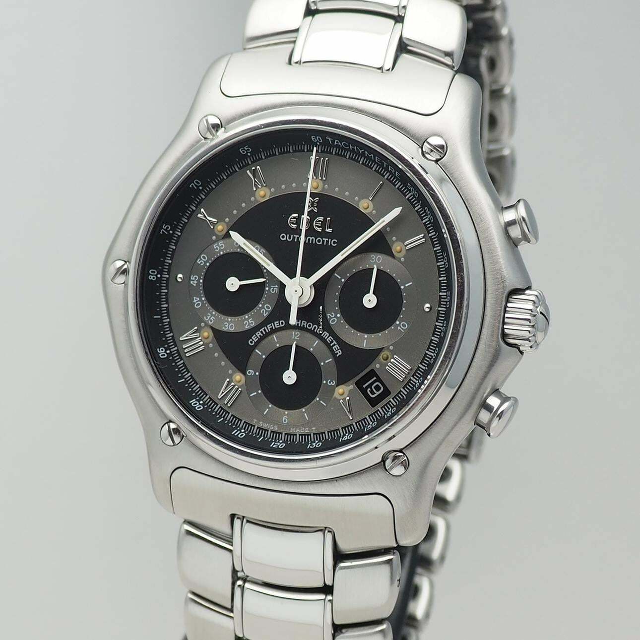  Ebel Le Modulor Chronograph Black 9137241 Stahl/Stahl B+P 