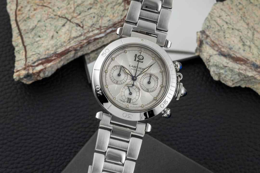  Cartier Pasha Seatimer Stahl Automatik Herrenuhr Ref. W31030H3 Box 