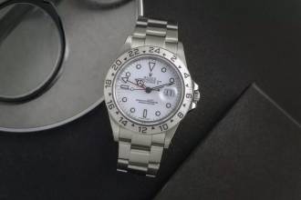 Thumbnail von Rolex Explorer II White Dial Polar Edelstahl Automatik Herrenuhr Ref. 16570 B&P
