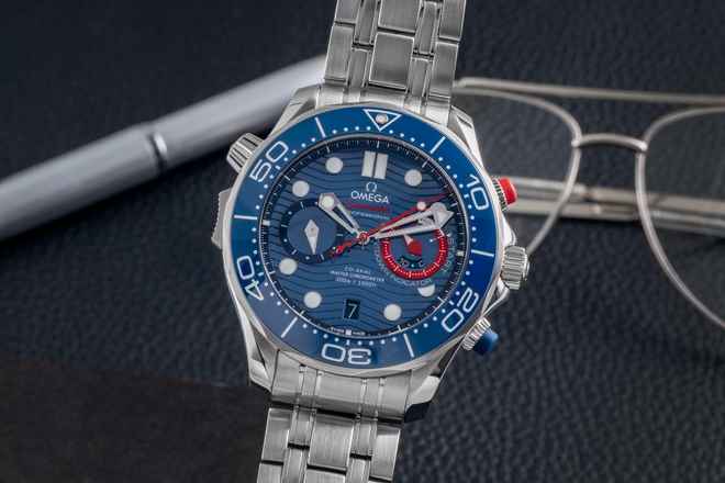  Omega Seamaster Diver 300 M Americas Cup Stahl Herrenuhr Ref. 210.30.44.51.03.002 
