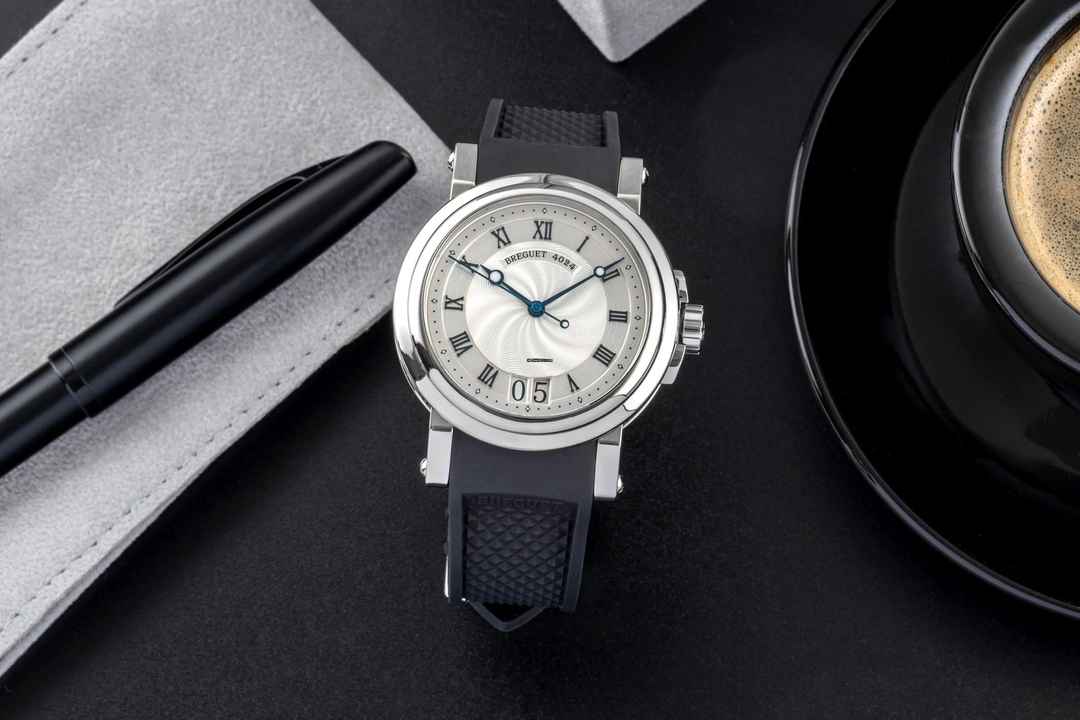  Breguet Marine Big Date Automatik Stahl Ref. 5817 ST/12/SV0 Papiere 2008 