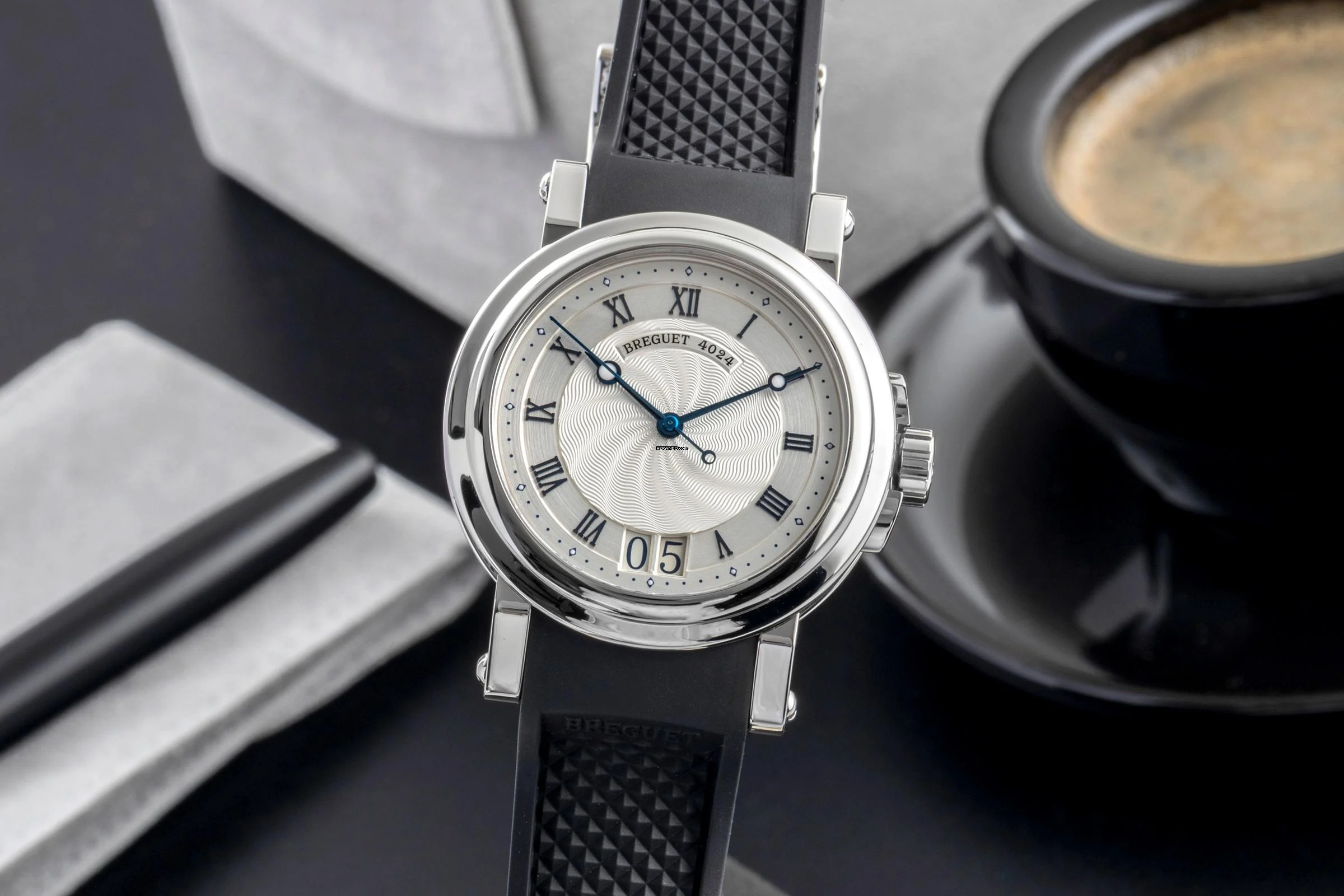 Thumbnail von Breguet Marine Big Date Automatik Stahl Ref. 5817 ST/12/SV0 Papiere 2008