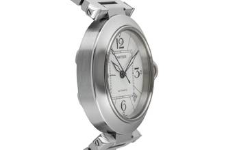 Thumbnail von Cartier Pasha C Stahl Automatik White Dial Herrenuhr Ref. W31074M7 Klassiker