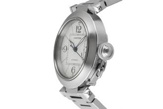 Thumbnail von Cartier Pasha C Stahl Automatik White Dial Herrenuhr Ref. W31074M7 Klassiker