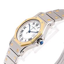 Thumbnail von Cartier Santos Octagon 30 Steel Gold – 2966 – good condition – approx. 1990