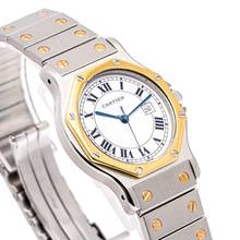 Thumbnail von Cartier Santos Octagon 30 Steel Gold – 2966 – good condition – approx. 1990