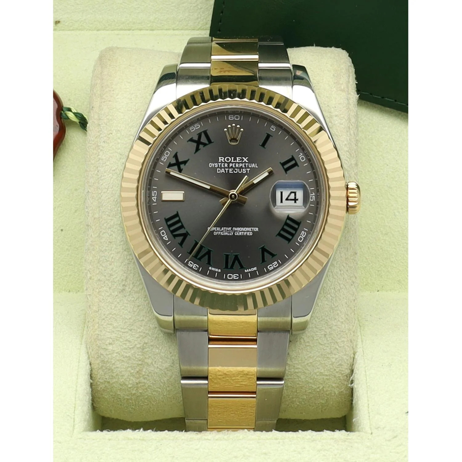 Thumbnail von Rolex Datejust II Ref.116333 Wimbledon Full Set 2014