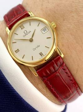  Omega De Ville 18ct Vollgold Solid Gold Quartz Quarz Lady Damen Vintage 5962 5962 