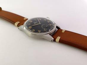 Thumbnail von Omega Classic Serviced Vintage 30T2 Rare Black Gilt Dial 2383 2383