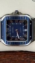 Thumbnail von Cartier Santos De Cartier Blue Dial 2022 Release Top condition like new - 99% unworn