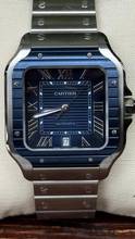 Thumbnail von Cartier Santos De Cartier Blue Dial 2022 Release Top condition like new - 99% unworn