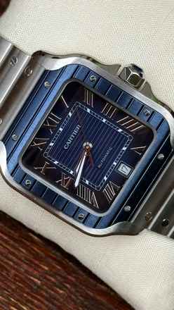  Cartier Santos De Cartier Blue Dial 2022 Release Top condition like new - 99% unworn 
