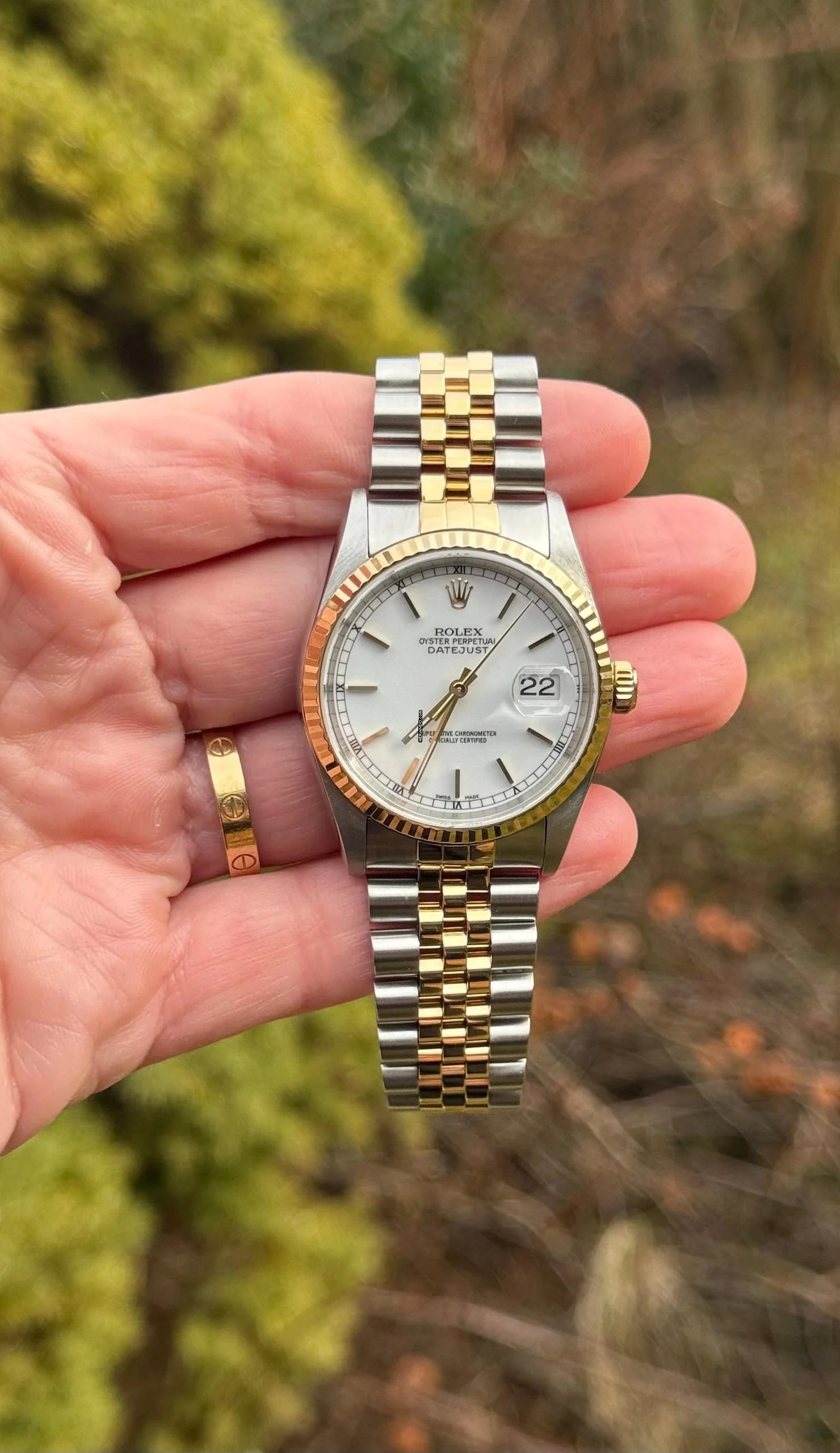 Thumbnail von Rolex Datejust 36 Top Condition no stretch white dial
