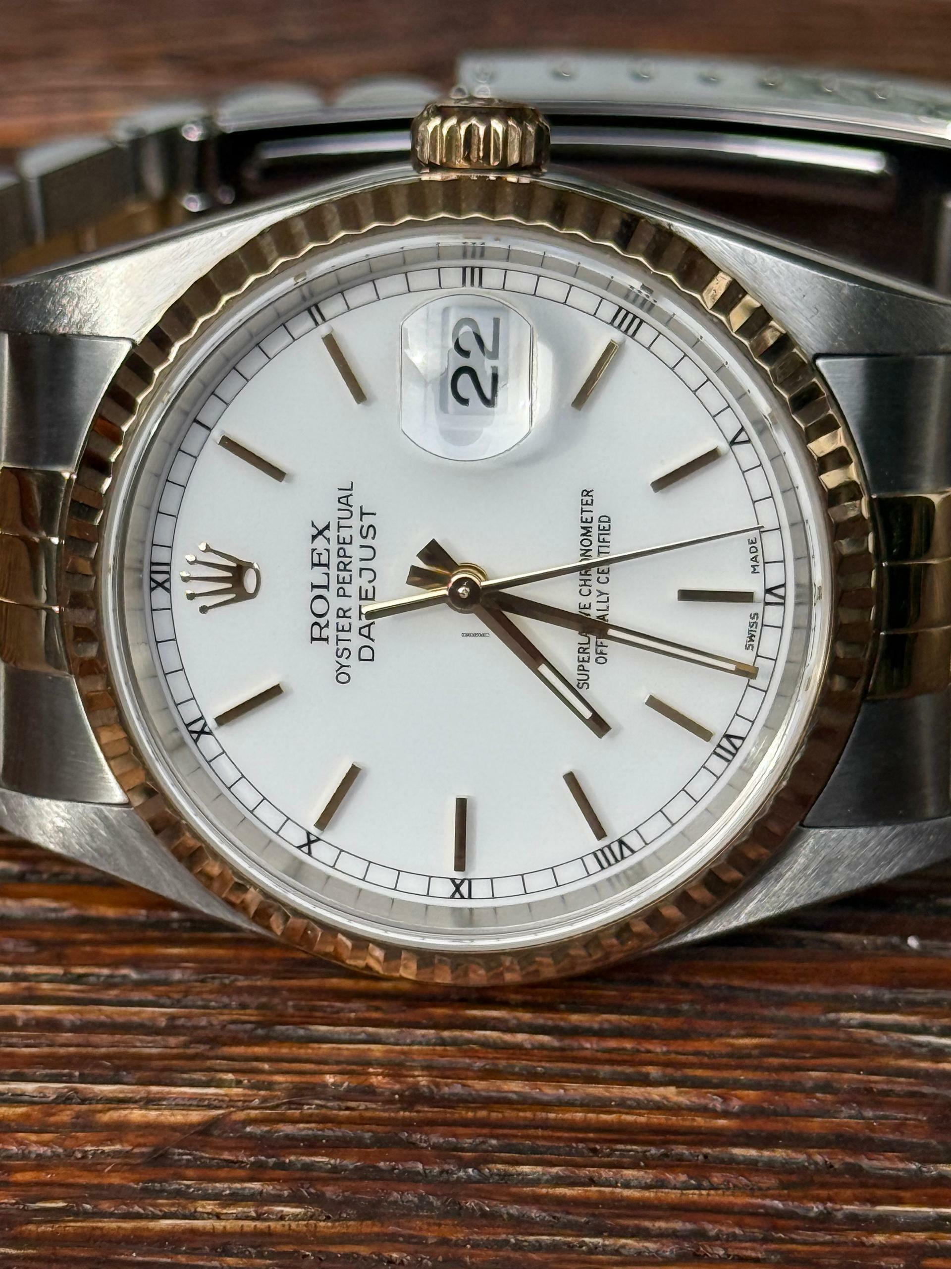 Thumbnail von Rolex Datejust 36 Top Condition no stretch white dial
