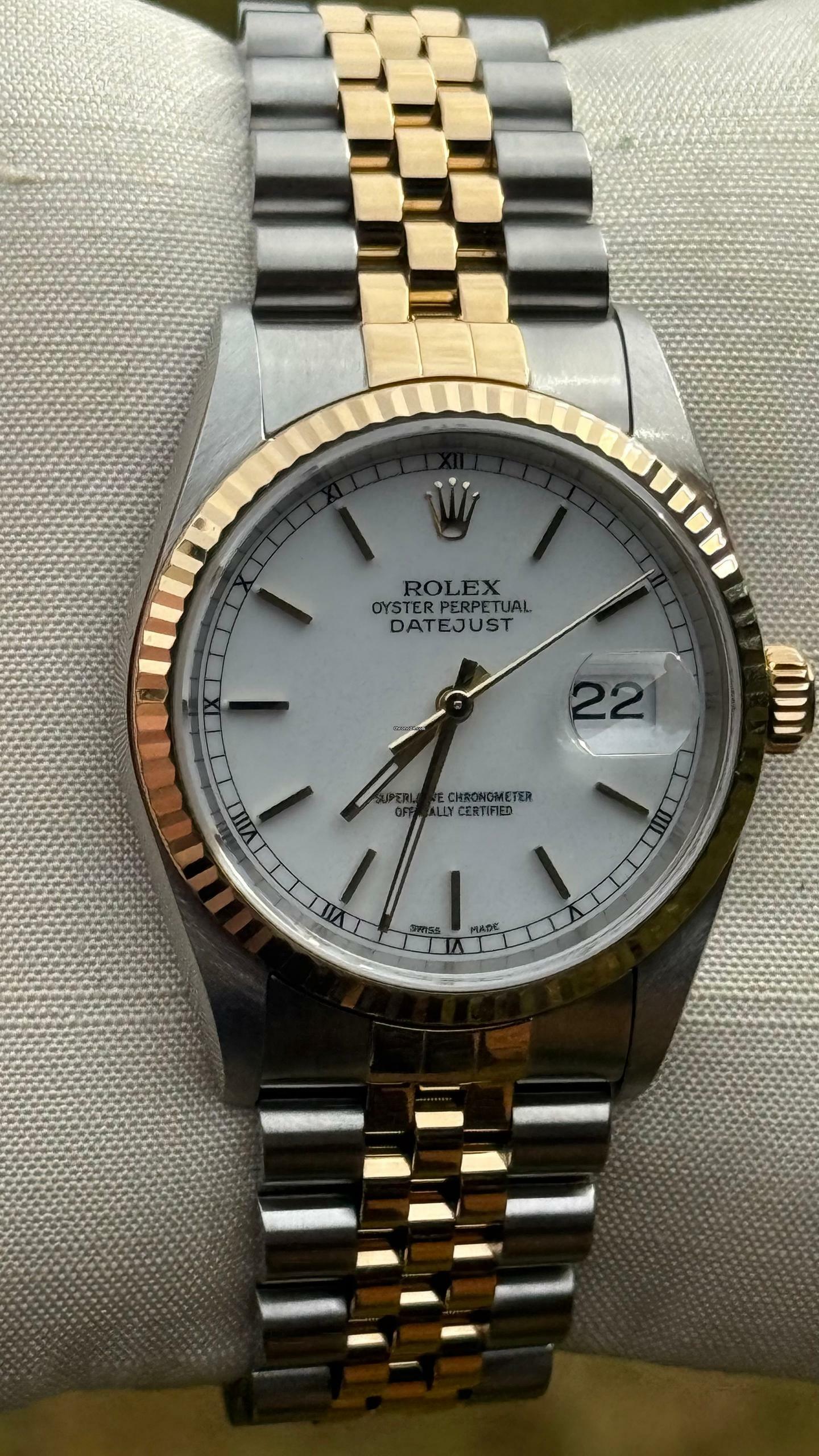 Thumbnail von Rolex Datejust 36 Top Condition no stretch white dial