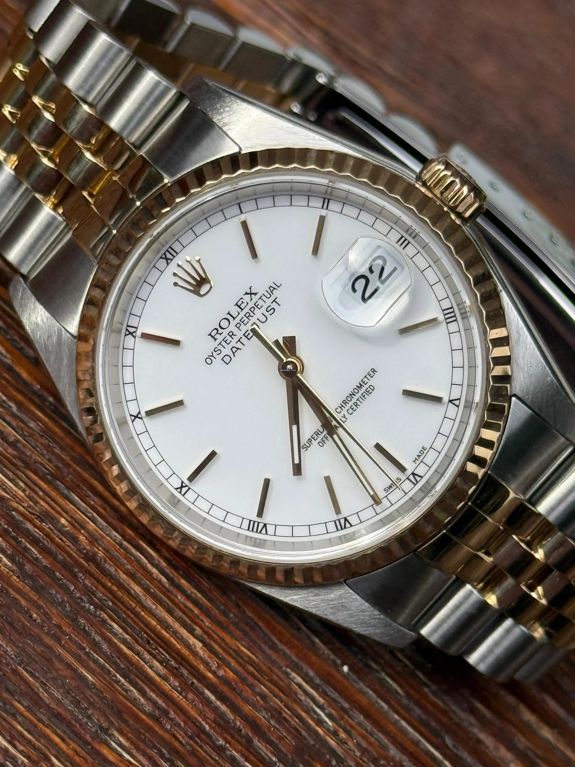 Thumbnail von Rolex Datejust 36 Top Condition no stretch white dial
