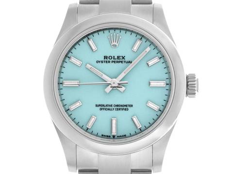  Rolex Oyster Perpetual 31 Tiffany Ref.277200 2022 Full Set Ungetragen Oyster Perpetual Medium Tiffany 